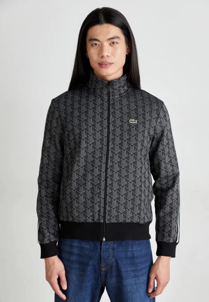 Lacoste Casaco de malha - black/graphite